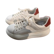 RED HEEL PLATFORM WHITE SNEAKERS