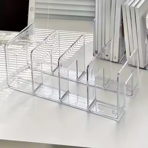 1PC Clear Bag Storage Divider Closet Finishing Divider Purse Handbag Storage Rack Transparent Book O