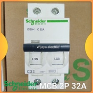 MCB 2P 32A A9F74232 IC60N SCHNEIDER mcb 2phase c32 original Schneider