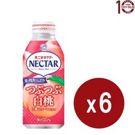 不二家 - 不二家 [日本直送]-粒粒白桃肉果汁飲品(樽裝) - 6樽 x 380亳升 (新舊包裝隨機發送)