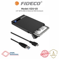 FIDECO 2.5" Hard Drive Enclosure USB 3.0 External Hard Drive Case Support Max 6TB with UASP