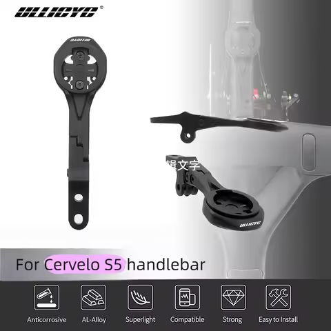For Cervelo S5 Aerobar Integrated Handlebar Aluminum Alloy Bike Computer Mount Compatible With Gopro