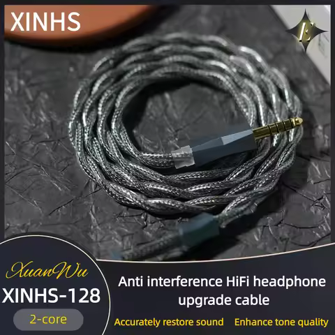 XINHS-128 Low Interference Earphone Upgrade Cable 0.78mm 2pin/MMCX/ie900HiF Earphone Cable Shielded