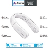 Amgras NeckFan Pro Portable Neck fan collapsible kipas mini 360° Silent Fan cooler Surround Air Outl
