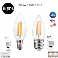 ilight / E14 - E27 Screw 4W/40W LED C35 DIMMABLE COB Candle PP light Bulb Energy Saving Filament Bul