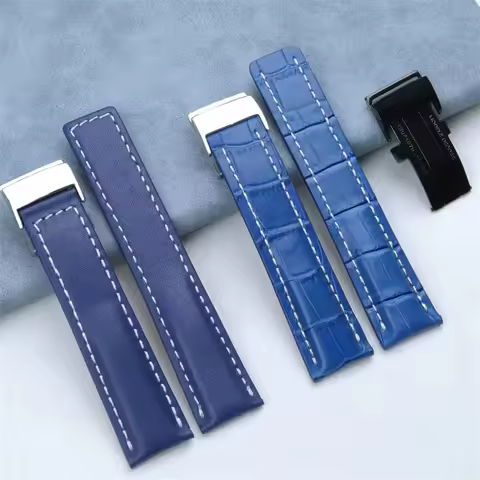 22mm 24mm for Breitling Strap Italy Genuine Leather watch band Premier B01 Colt Chronograph Avenger 