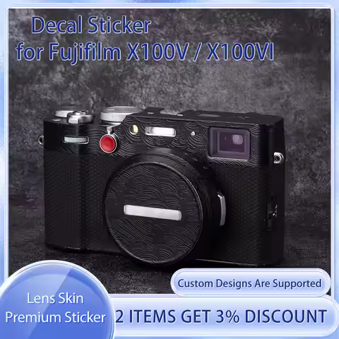 X100V Decal Skin for Fujifilm Fuji X100V X100VI Camera Skin Decal X100VI Protective Film Cover Film 