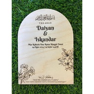 Plak Kayu Hantaran | Mas Kahwin | Ijab Qabul | Tunang | Hari Lahir