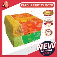 25 TART CAKE CARDBOARD 25 Tart Box/ Colored Flower Motif Tart Box/ Tart model kraft Cardboard/ 25
