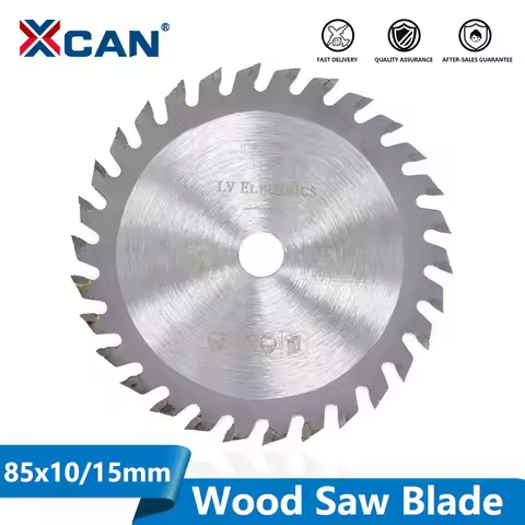 XCAN Mini Circular Saw Blade 1pc 85x10/15mm 24T 30T 36T High Quality Wood Cutting Blade Carbide Tipp