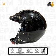 Helm NJS Retro NR 80S Black Glossy + Topi