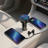 6-in-1 USB-C Car Charger Adapter with Volt Display & Super Fast Charging for iPhone 16/15 Pro Max & 