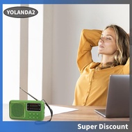 [yolanda2.sg] Mini Portable Radio Full-Wave Band Battery 500mAh Pocket Radio FM Radio Receiver