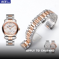 Apply To CHOPARD, 15-18mm Women's Stainless Steel Metal Watch Bracelet For Happy Sport 5-Diamond/7-D