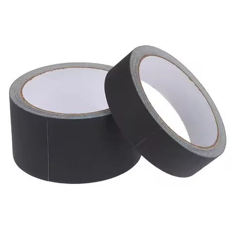 （Summer6）Black Gaffer Tape No Residue Non-Reflective Easy Tear Book Repair Tape Matte