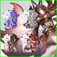 Honkai Star Rail Rappa Boothill Fugue Robin Sunday Full Graphic T-shirt Anime Short Sleeve Top