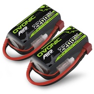 OVONIC 3S 11.1V Lipo Battery 2200mAh 35C Max to 70C Deans Connector - 2 Pack 3S Short Packs Batterie