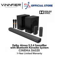 VINNFIER CINEMA DA520 DOLBY ATMOS 5.2.4 SOUNDBAR WITH BLUETOOTH KARAOKE SYSTEM