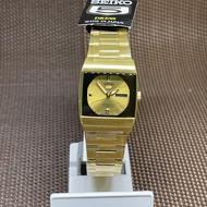 [Original] Seiko 5 SYM632J1 Automatic Gold Tone Stainless Steel Square Ladies Dress Watch