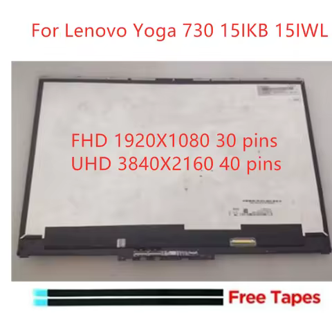 15.6'' Assembly For Lenovo Yoga 730-15 Yoga 730-15IKB IWL LCD Digitizer FHD OR UHD Touch Screen Repl