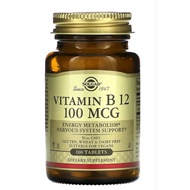 Solgar ~ Vitamin B12 100mcg x 100tablets