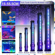 【6 Designs】Fish Tank Aquarium LED Air Bubble Lamp Waterproof Color Changing Bubble Light