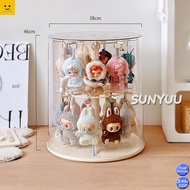 กล่องโมเดล กล่องlabubu กล่องใส่ art toy กล่องใส ก็บสะอาด ดีไซน์สวยงาม หมุนได้360° วางเป็นชั้นๆ ประหย