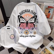 Su.Tee Korean Style Fashion Shirt Vintage Street "Rigorer Glub" Pattern Oversized Soft And Comfortab