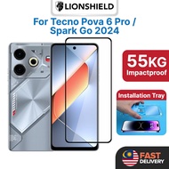 (MY) LionShield Tecno Pova 6 Pro (5G) / Spark Go 2024 Screen Protector Clear Tempered Glass