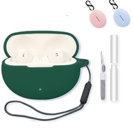 Case Cover for OnePlus Nord Buds 3 Pro (2024), Silicone Case Cover with Keychain & Cleaning Kit & La