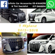 Toyota Alphard 2015 convert 2018 Front Bumper Set grill headlamp head lamp