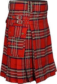 Tartan Utility Kilts For Men 8 Yard 13oz Kilt Available in Various Scottish Tartans