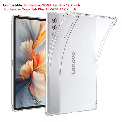 For Lenovo YOGA Pad Pro 12.7 inch 2025 Tablet Case Thickened Soft Airbag Transparent Funda Yoga Tab 
