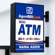 Neon Box Mini ATM - BriLink - Neon Box Agen Bahan Akrilik 2 sisi