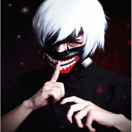 Tokyo Ghouls Kaneki Ken Cosplay Mask Adjustable Zipper Faux Leather Black White Face Masks Men Women Halloween Party Masks