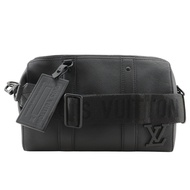 二手LOUIS VUITTON City Keepall 單肩包，LV Aerogramme 迷你波士頓包，M59255，黑色小牛皮，法國製造，黑色，雙拉鍊，斜挎包，單肩包，男士。