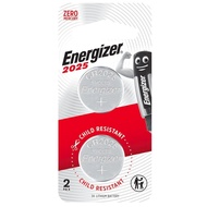 Energizer CR2025 CR 2025 CR-2025 Coin Cell Button 3V Lithium Battery (2 Pack)