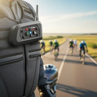 Motorcycle Bluetooth 5.1 helmet intercom, waterproof, 6-rider compatible, MP3 playback, suits refere