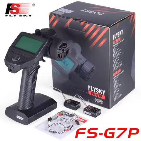 Flysky G7P 2.4GHz 7 Channels Remote Controller with R7P Receiver Chinese English Display for 1/10 1/