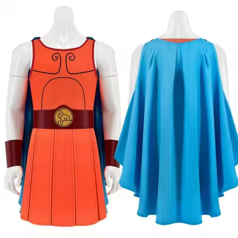 w;2,c\4.g;Anime Movie Hercules Cosplay Costume for Adult Kids Top Cloak Belt Men Boys Halloween Carn