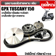 ชามหน้า ชุดชามข้าง+สายพาน GPX TUSCANY 150 จีพีเอ็กซ์ ทัสคานี150 ชามเดิมใส่เม็ด ชุดชามเดิม (ชามหน้า+ช