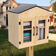 Outdoor Library Outdoor Book Box Storage Small Wooden Cabinet Little Literature Box for Neighborhood
