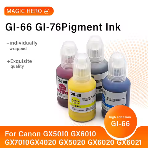 GI-26 ﻿ GI-36 ﻿ GI-46 56 66 76 96 Pigment Ink For Canon GX3060 GX4060 GX5060 GX6060 GX6560 GX7060 GX