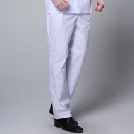 Celana panjang bahan katun putih /celana pria (30-38)