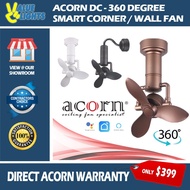 [Climate Voucher] ACORN DC-360 Smart Corner Fan (Ceiling/ Wall Mount) 16" 360 Degree Oscillation