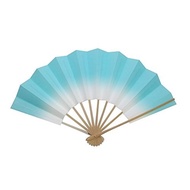 [ Direct from JAPAN ] Bokashi Mai Fan, White Bamboo, 9 cm, 5 minutes &lt;&gt; Light Blue, Blue Perfect for practice! Also suitable for dance and festival dance! Authentic Item