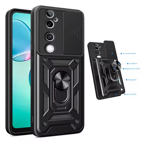 For Vivo V27 V50 V30E V40 Lite V29 Pro T4X T3 Ultra Phone Case Magnet Ring Armor Protect Silicone St