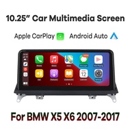 Wireless Apple CarPlay and Android Auto Car Multimedia Screen For BMW X5 X6 E70 E71 2007-2017 CCC CI