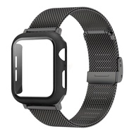 Milanese Watch Band and Protective PC Case For iWatch Series 10 Ultra SE 9 8 7 6 5 4 3 2 1 Watch Str