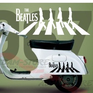 VB44 Classic Vespa Sticker / THE BEATLES Sticker / Classic Vespa Motorcycle Sticker